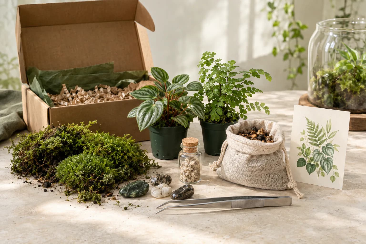 A seasonal Earthly Oasis harvest of plants and living ecosystem materials
